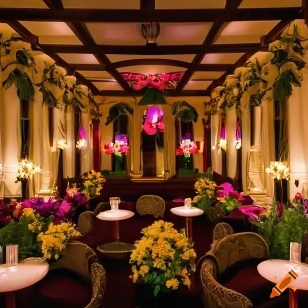 Small hotel garden area